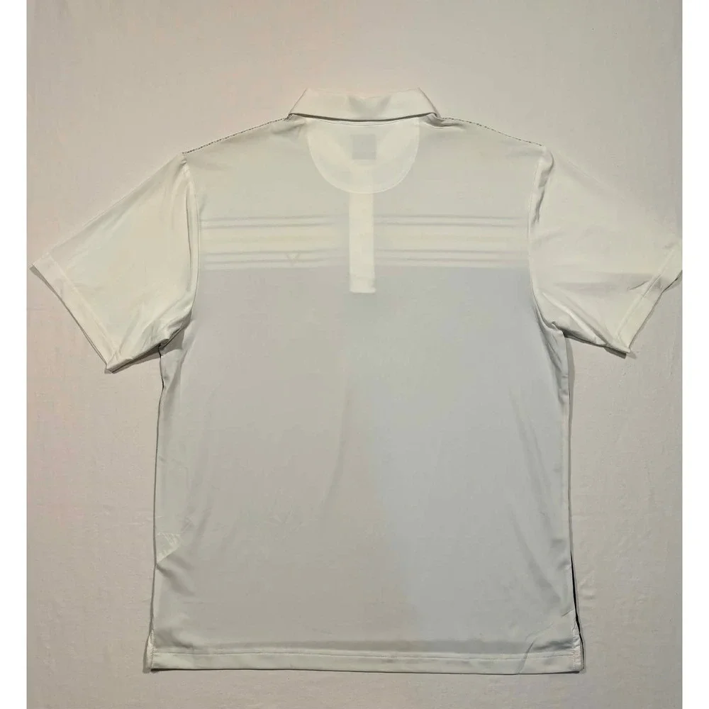 Callaway Mens Opti-Dri Golf Polo Shirt Large Peacoat Navy‎ White  NWT